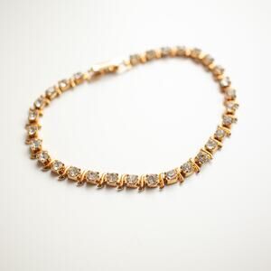 Vintage Jewelry Tennis Bracelet | Costume Jewelry